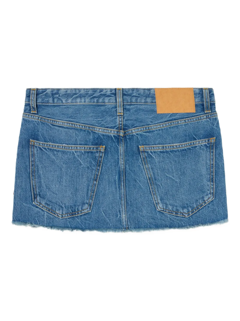 Alanui Denim mini-rok met franje Blauw