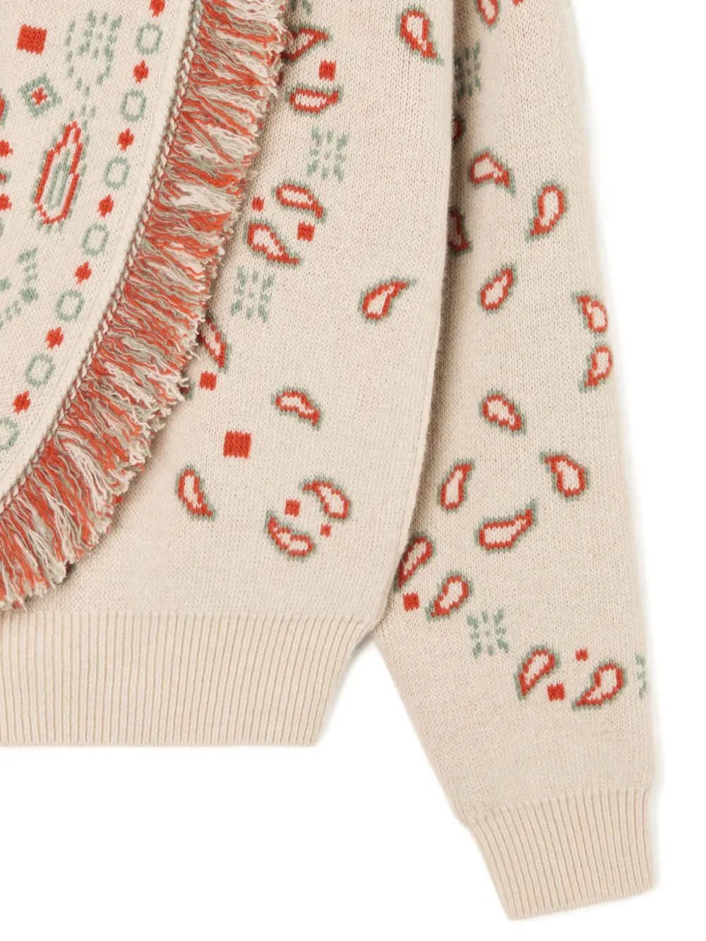 Alanui Vest met bandana-jacquard met franje Beige