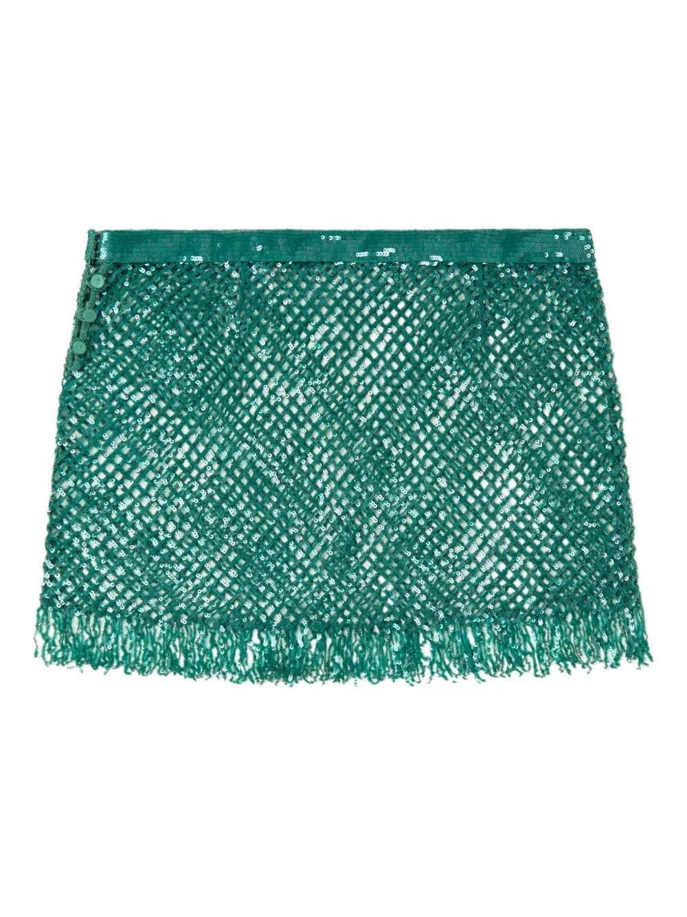 Alanui Nothing But Light mini-rok met franje Groen