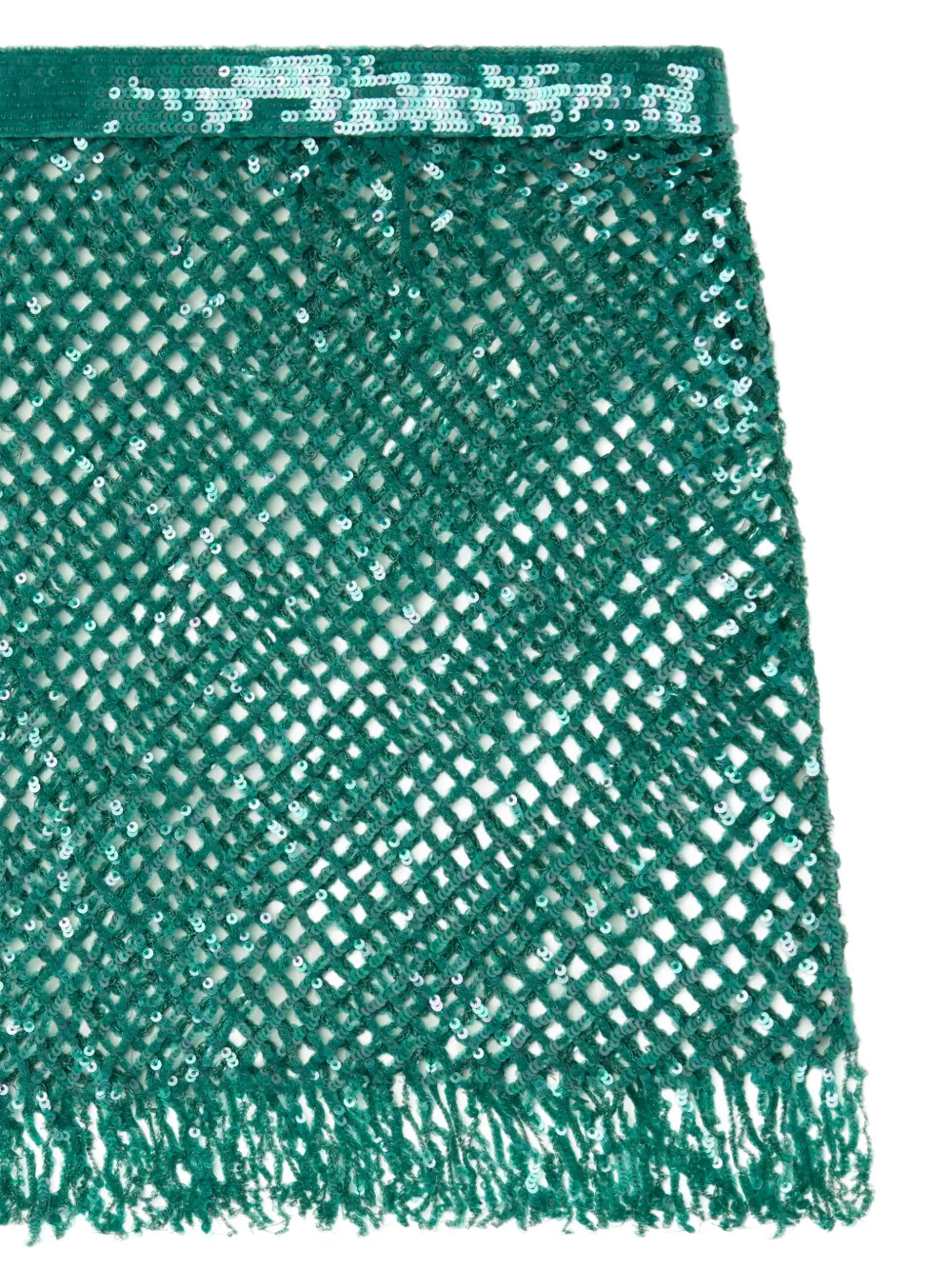  Alanui Minigonna Nothing But Light Con Frange - Verde 