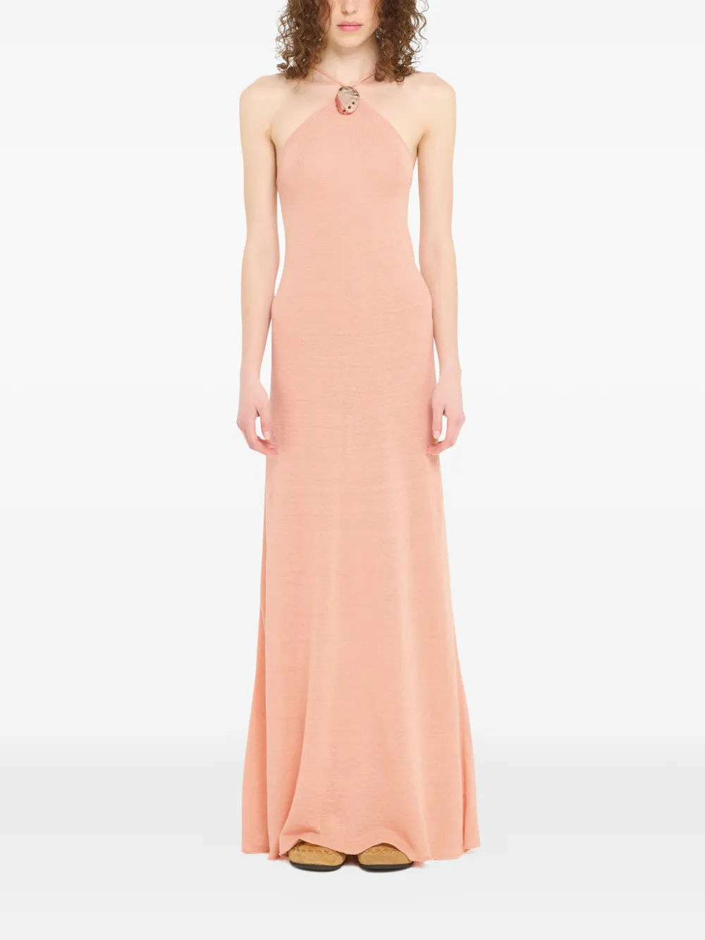 Alanui Maxi-jurk met halternek - Beige