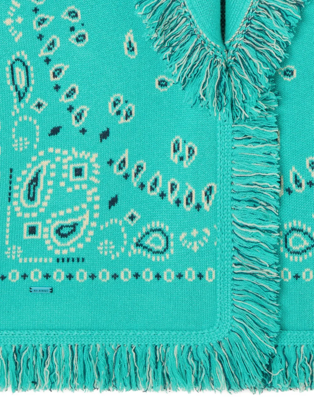 Alanui Vestjas met bandana-jacquard en franje Blauw