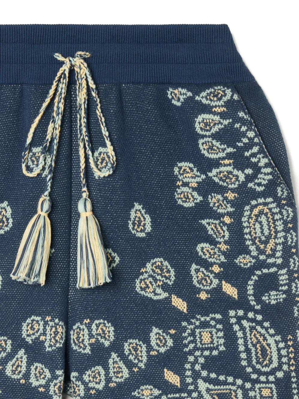 Alanui Paisley-pattern Shorts In Blue