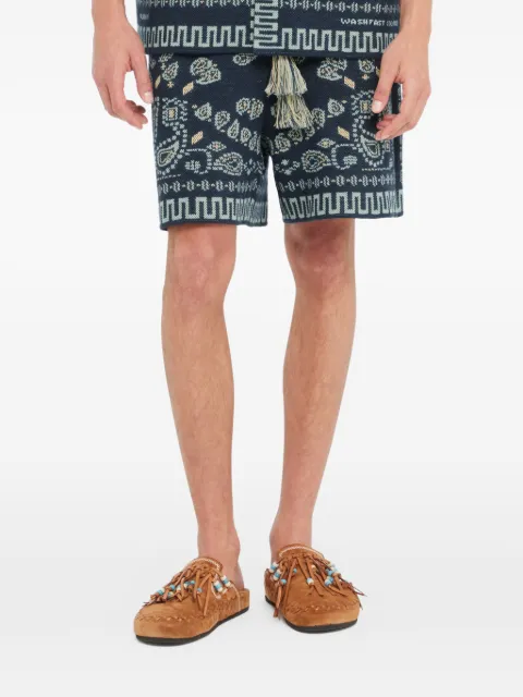 Alanui shorts con motivo de cachemira