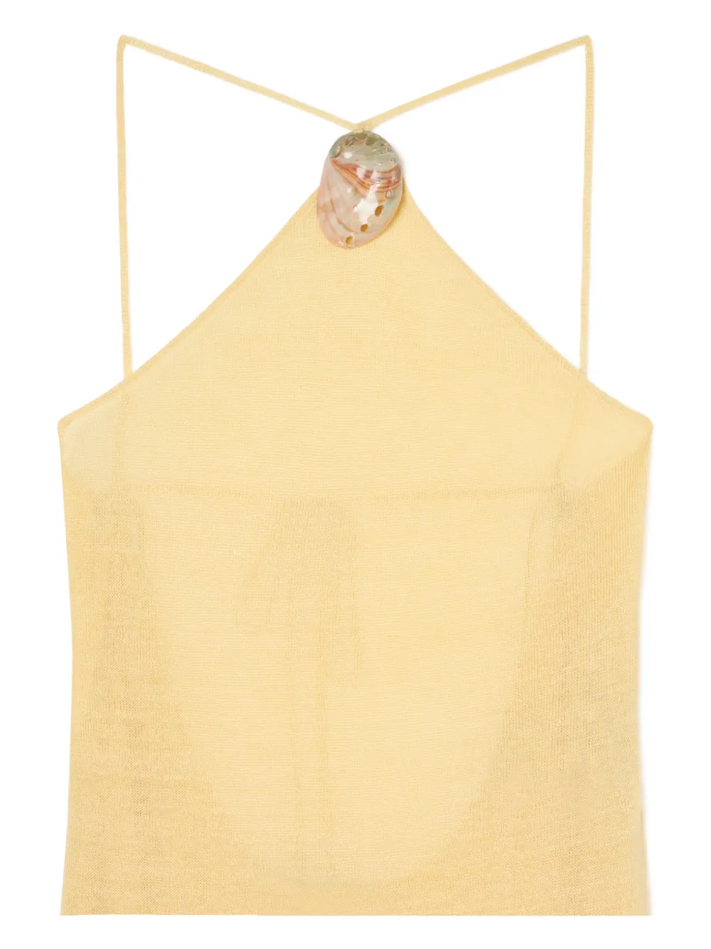 Alanui Mouwloze maxi-jurk Geel