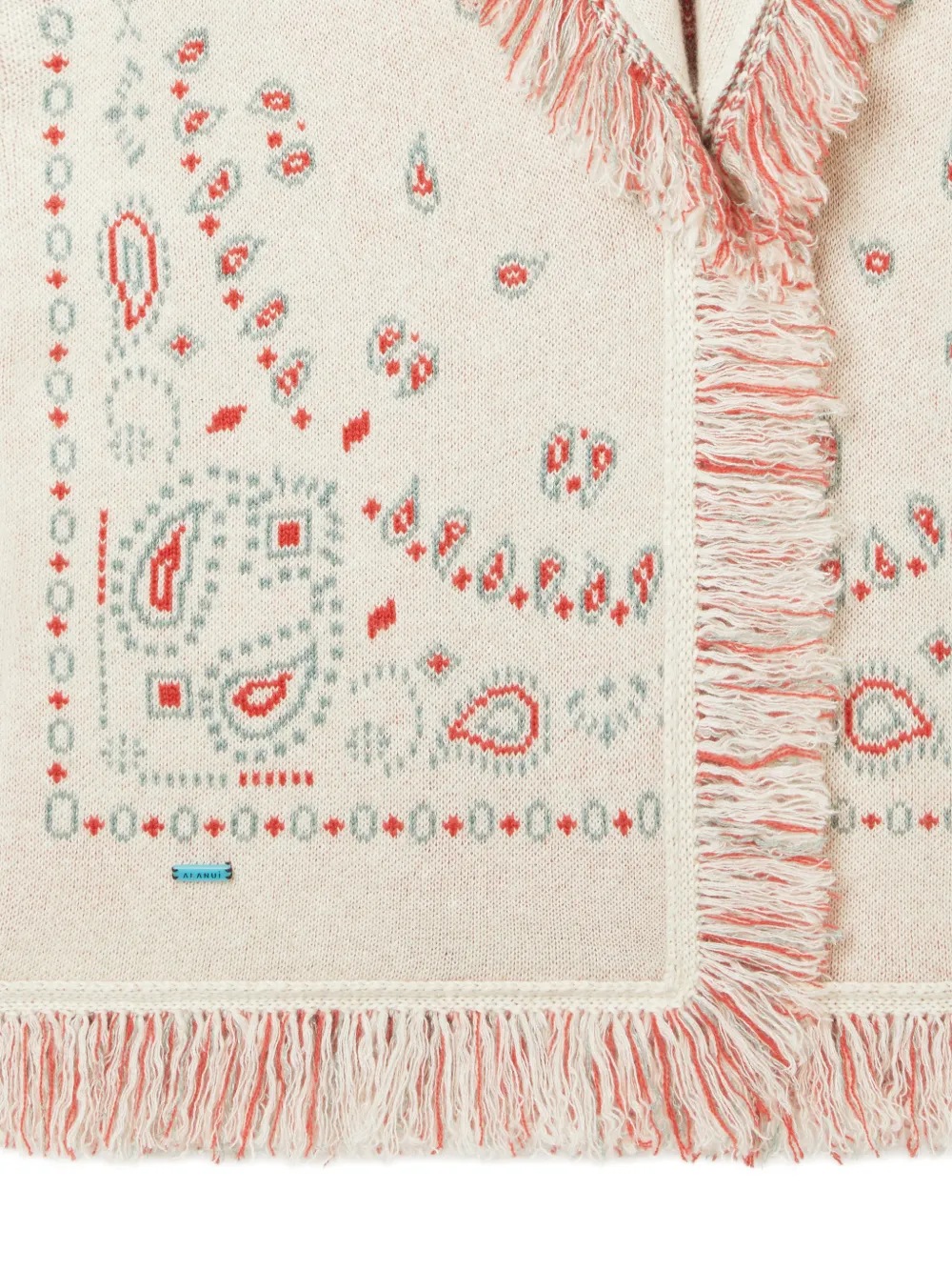 Alanui Vestjas met bandana-jacquard en franje - Beige