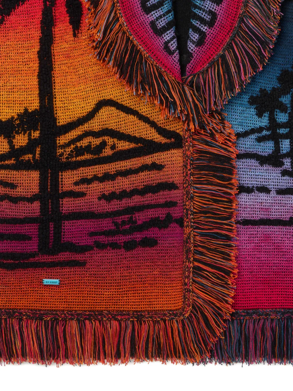 Alanui Sunset Stories vestjas met franje Zwart