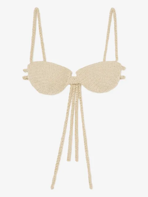 Alanui balconette self-tie bra 
