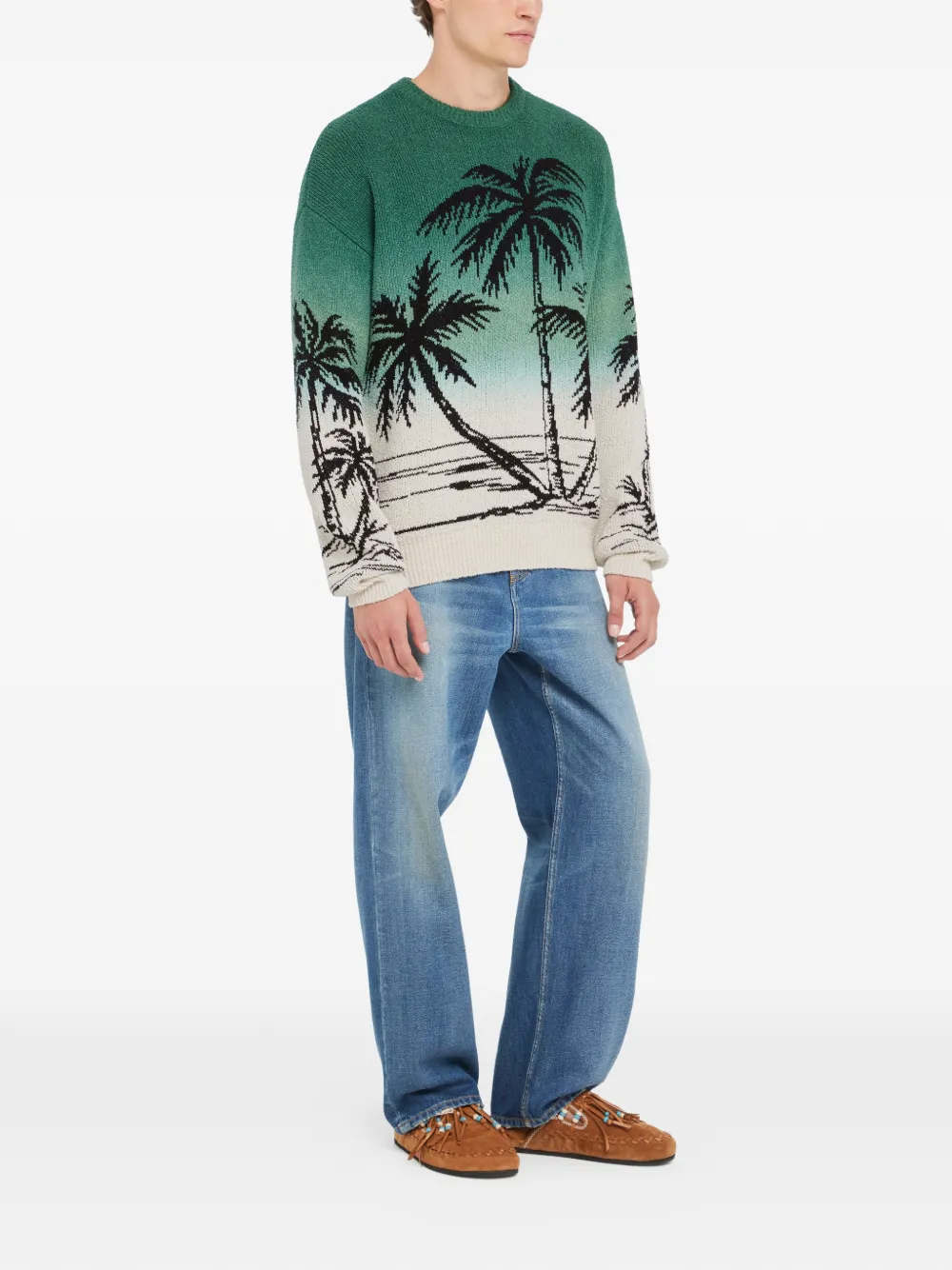 Alanui Sweater met print Groen
