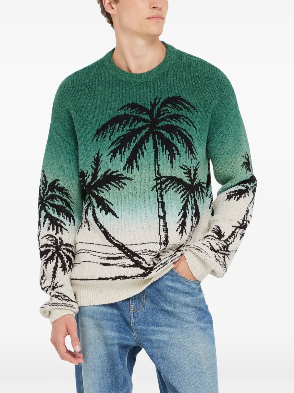 Alanui Wave Bloom sweater | Green | Image 1