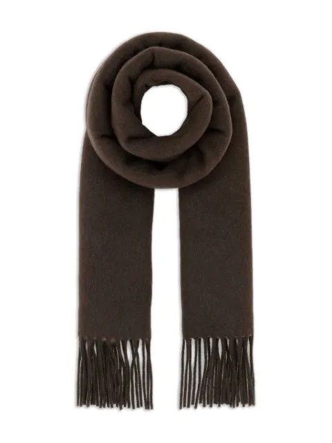 Gucci fringed logo scarf