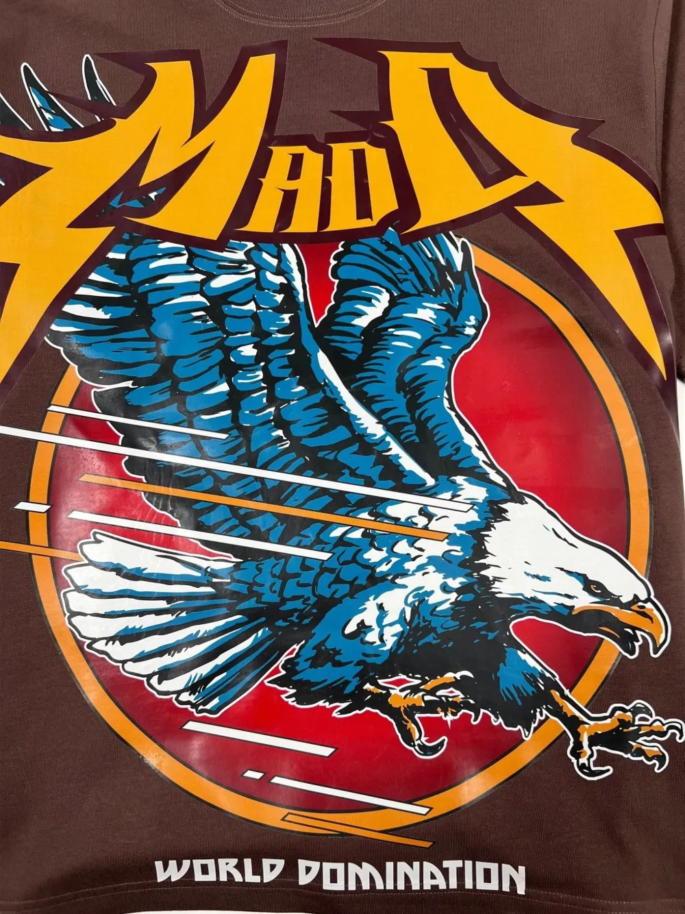 M4maddmaxx Eagle-graphic T-shirt In Brown