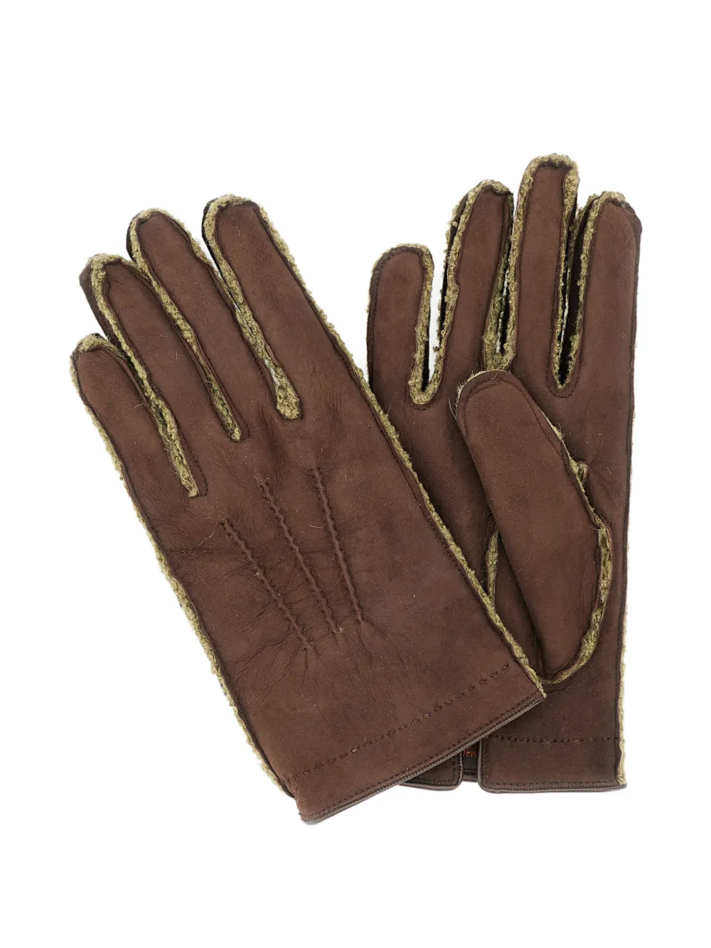 Mario Portolano trim detail gloves | Brown | Image 1
