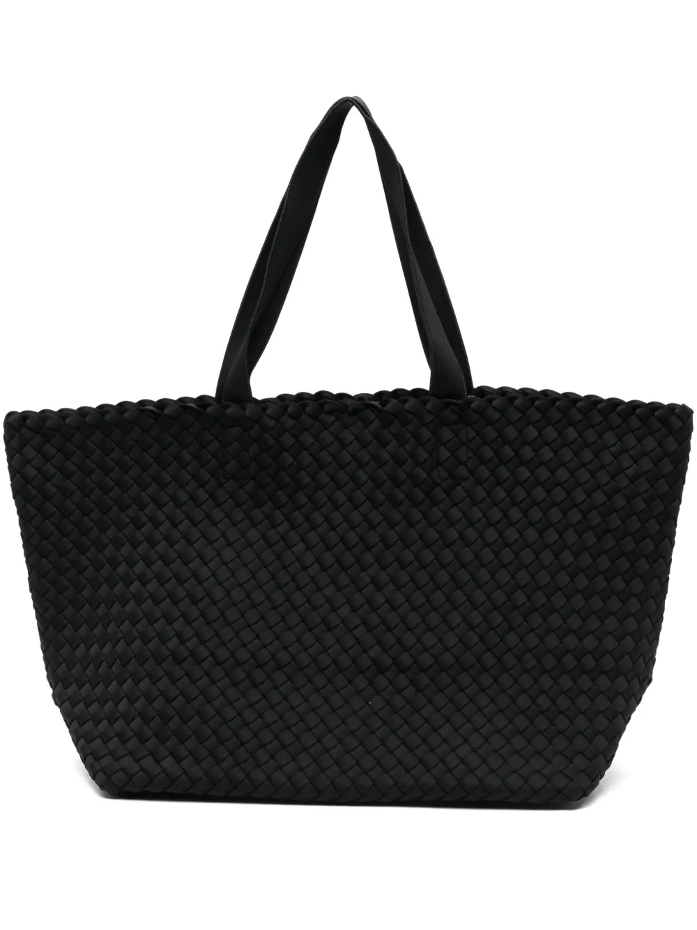 NAGHEDI large Como woven black tote bag | Black | Image 1