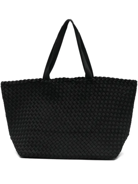 NAGHEDI large Como woven black tote bag  