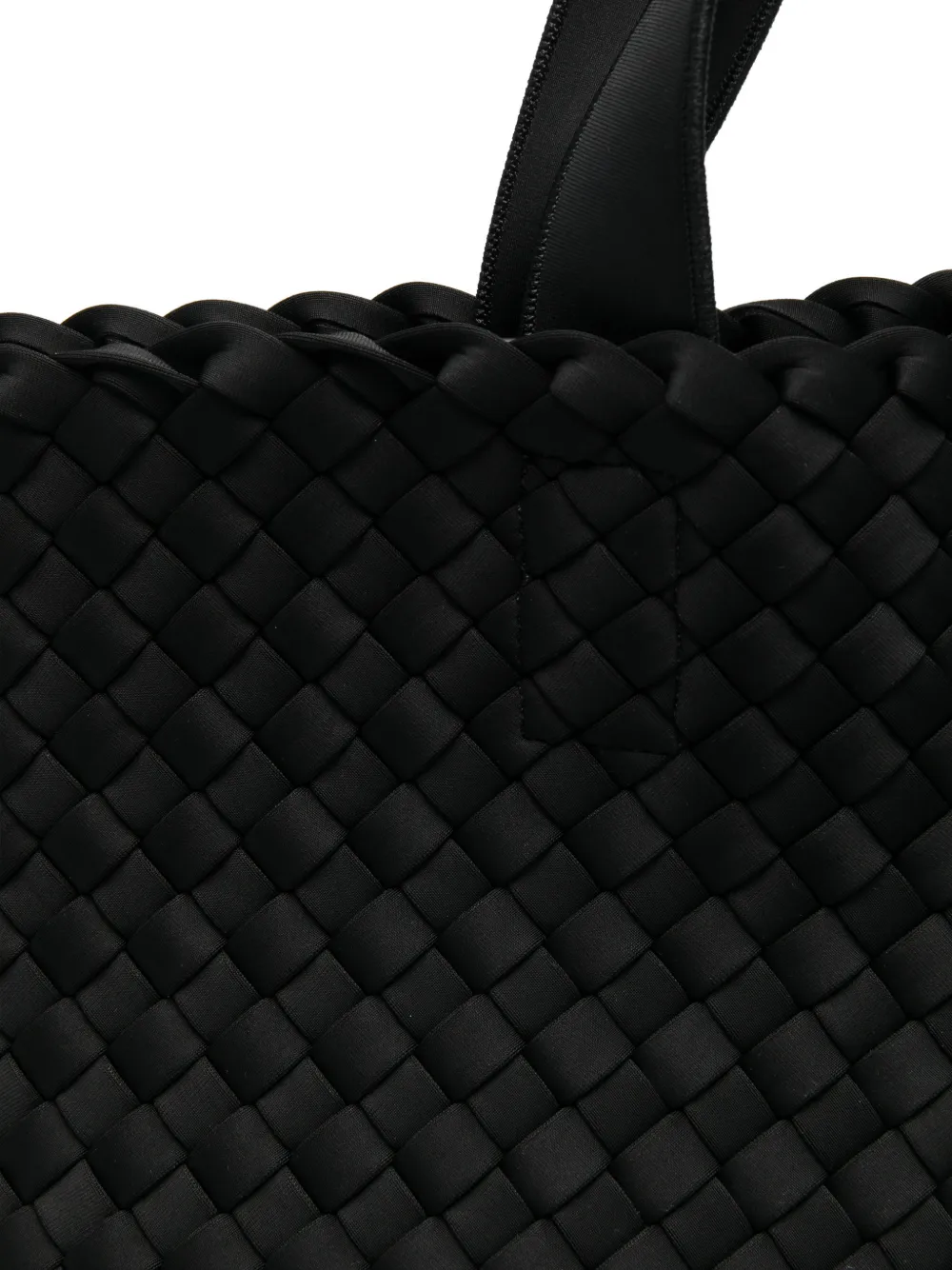 Naghedi Large Como Woven Black Tote Bag In Black