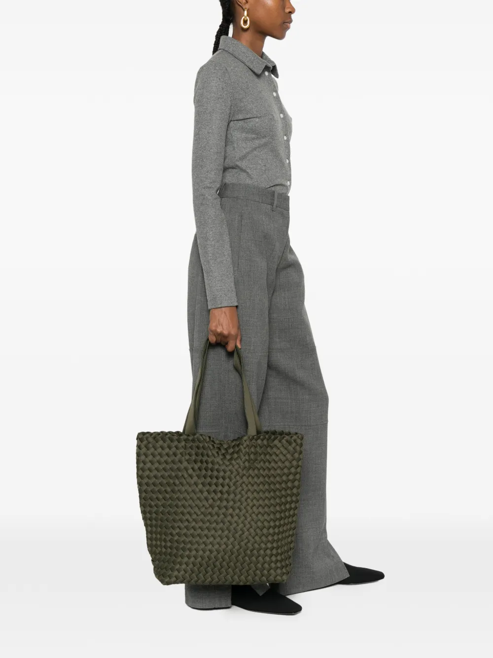 Naghedi Como Green Tote Bag In Green