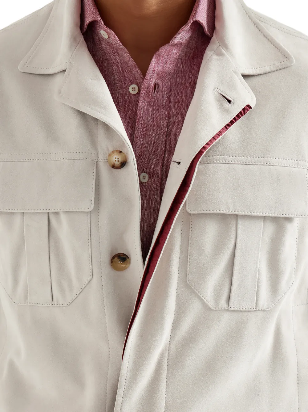 Brunello Cucinelli Suède jack Beige