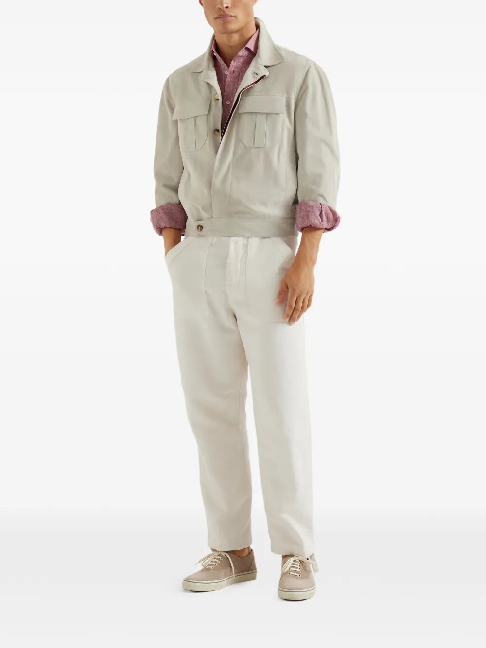 Brunello Cucinelli chamarra con botones | Chamarras de piel | Image 2