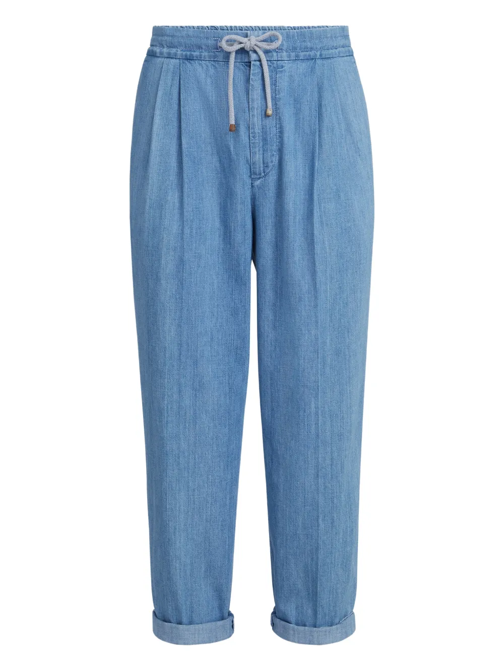Brunello Cucinelli drawstring-waist pleated jeans | Blue | Image 1
