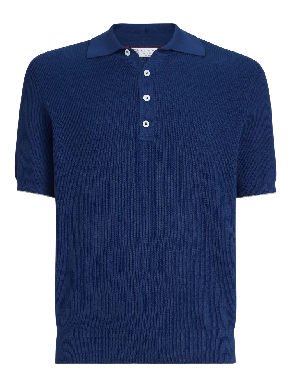 Brunello Cucinelli playera tipo polo manga corta con botones | azul | Image 1