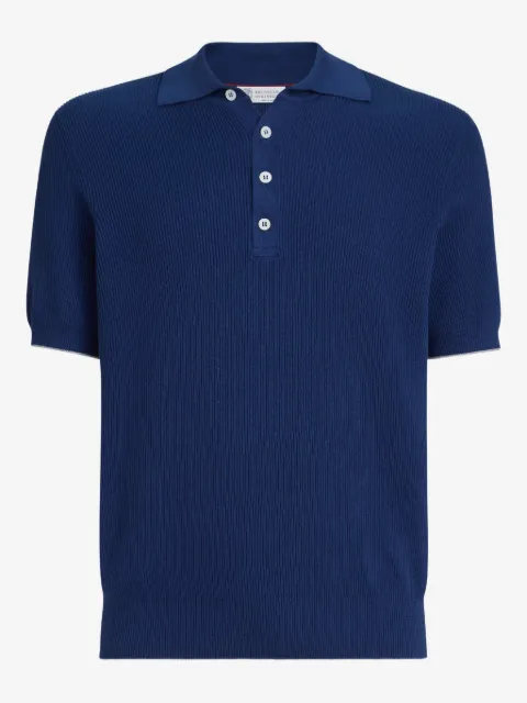 Brunello Cucinelli playera tipo polo manga corta con botones