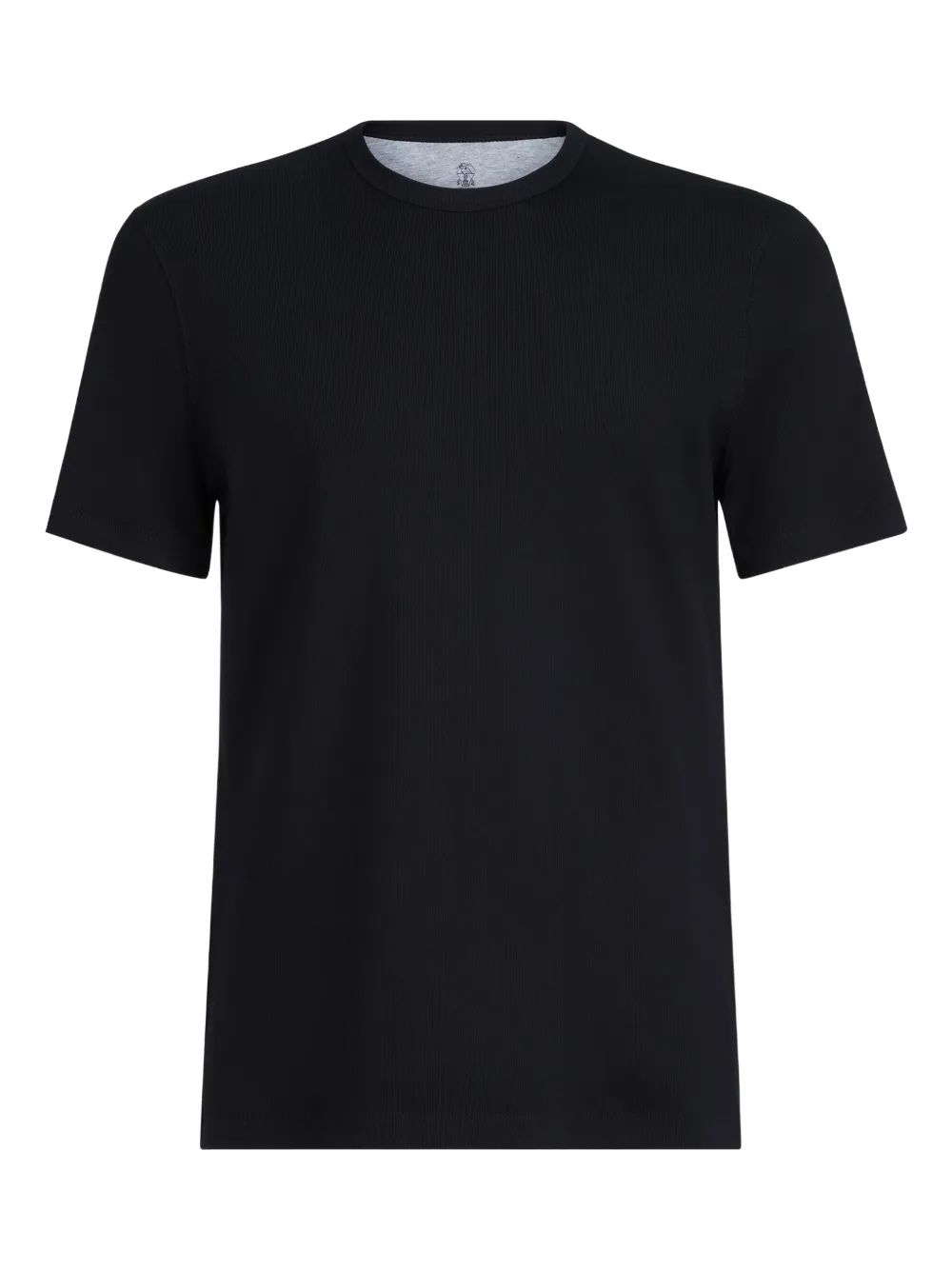 Brunello Cucinelli playera tejida de canalé con cuello redondo | negro | Image 1