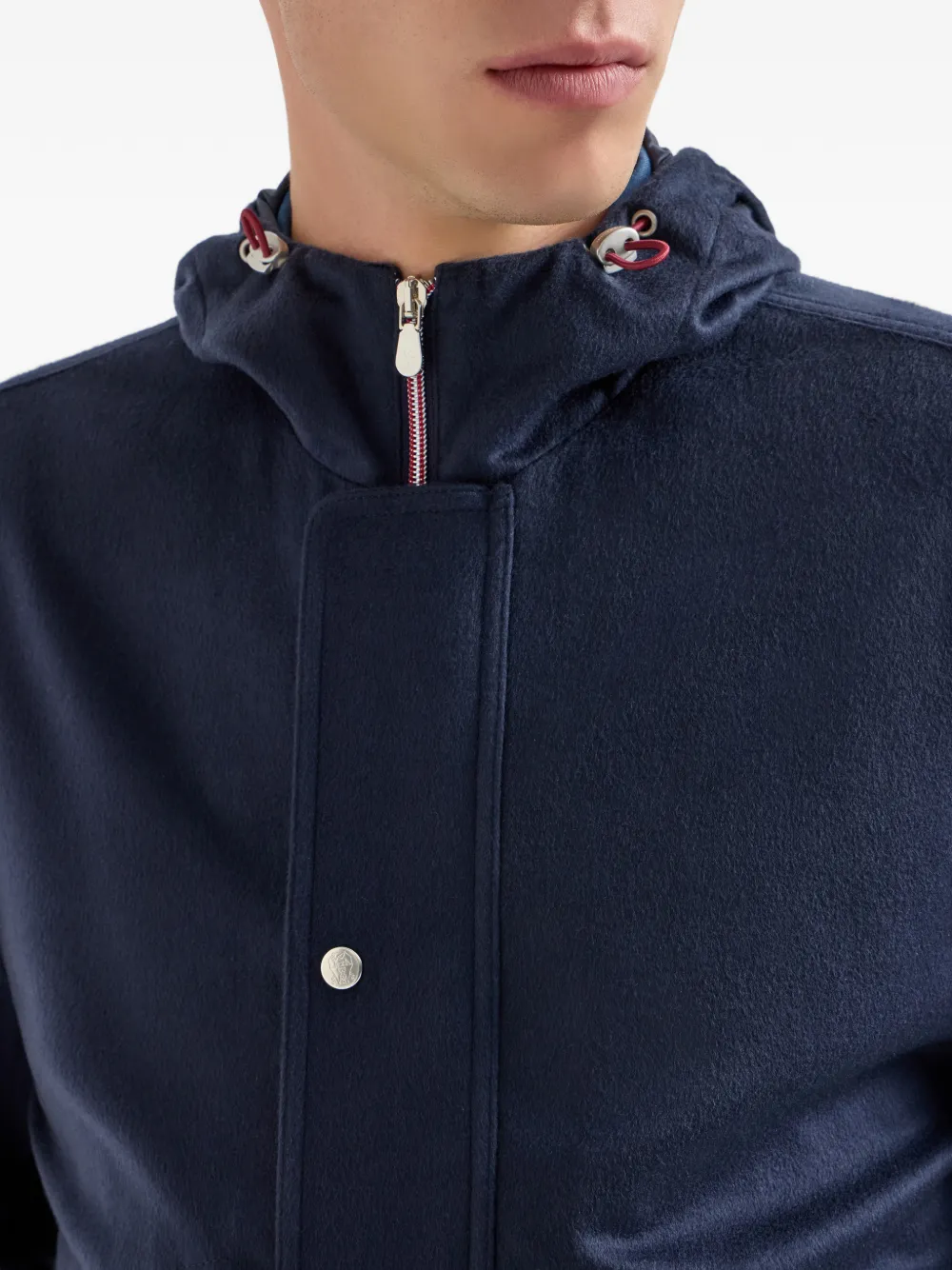 Brunello Cucinelli Jack met capuchon Blauw