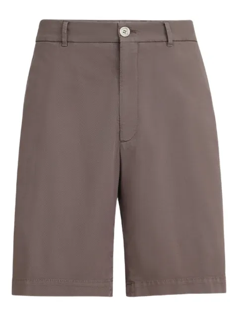 Brunello Cucinelli garment-dyed button-fastening cotton shorts