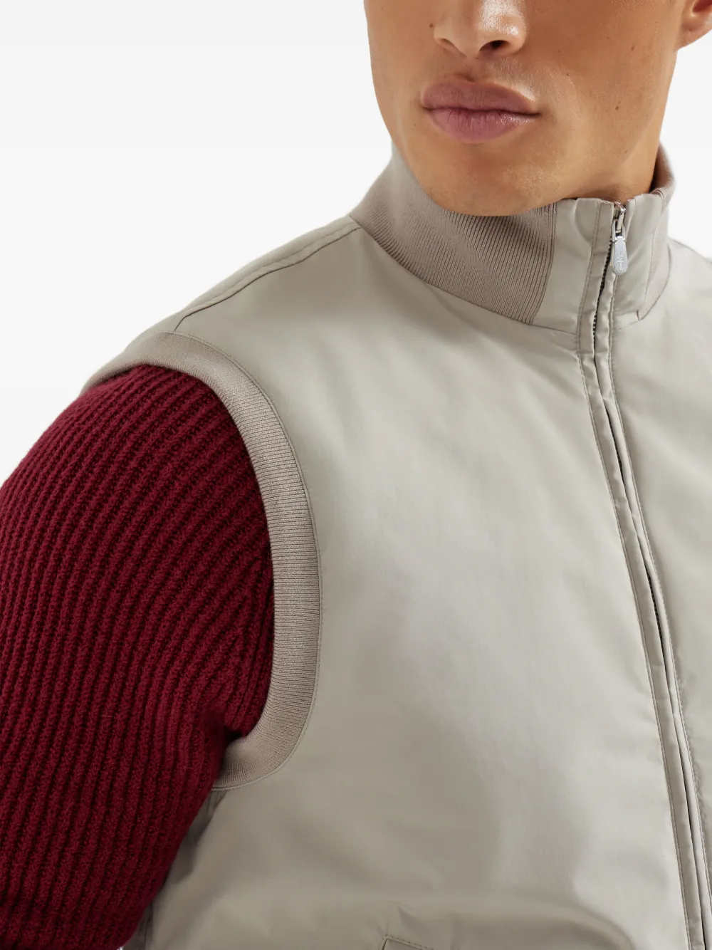 Brunello Cucinelli Gewatteerde bodywarmer Beige