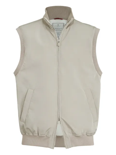 Brunello Cucinelli bonded nylon padded gilet