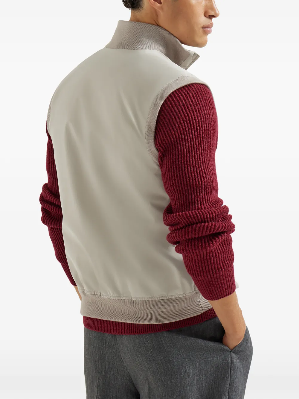  Brunello Cucinelli Bonded Nylon Padded Gilet - Neutrals 