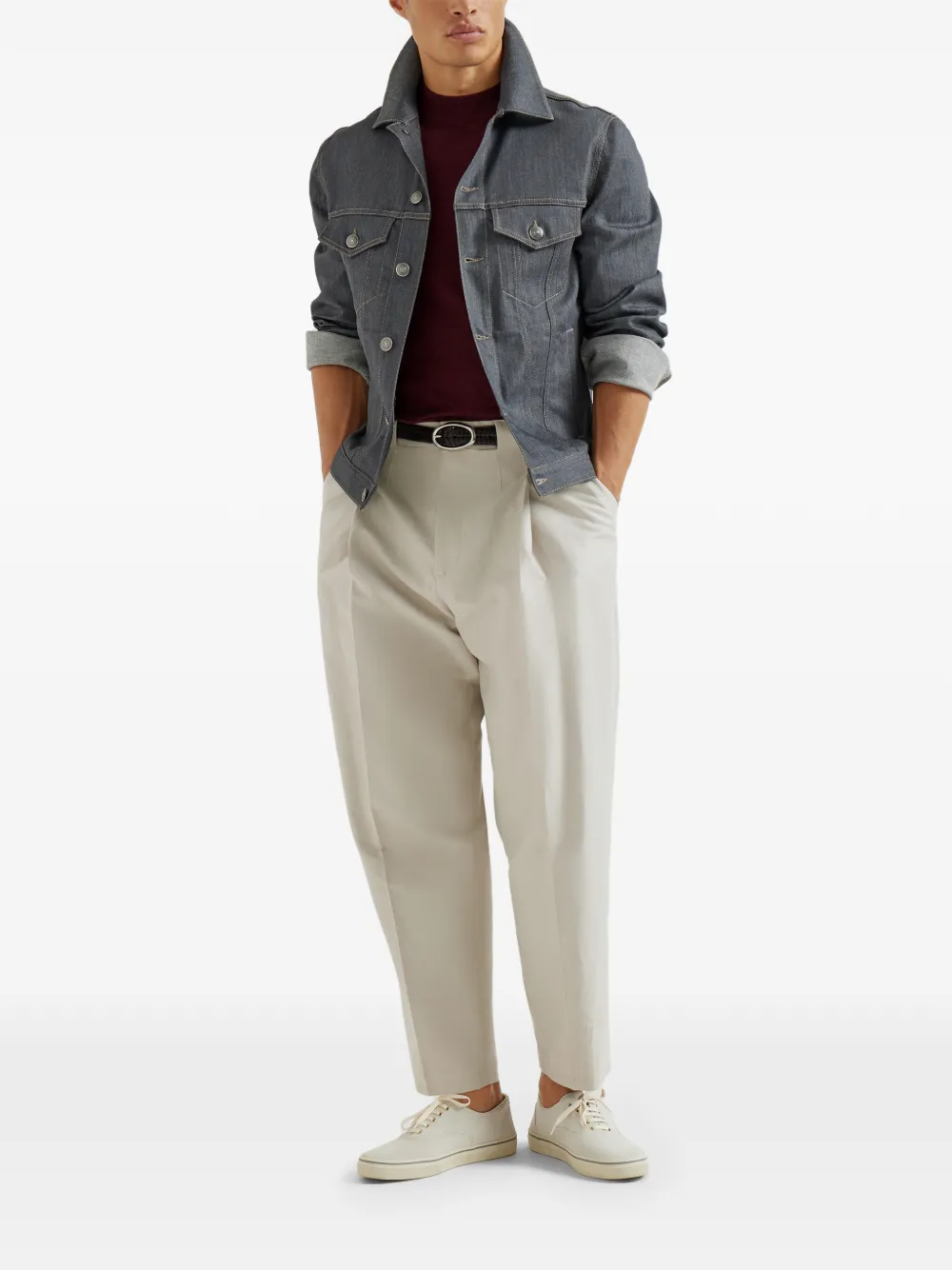 Brunello Cucinelli playera tejida con cuello falso | Playeras | Image 2