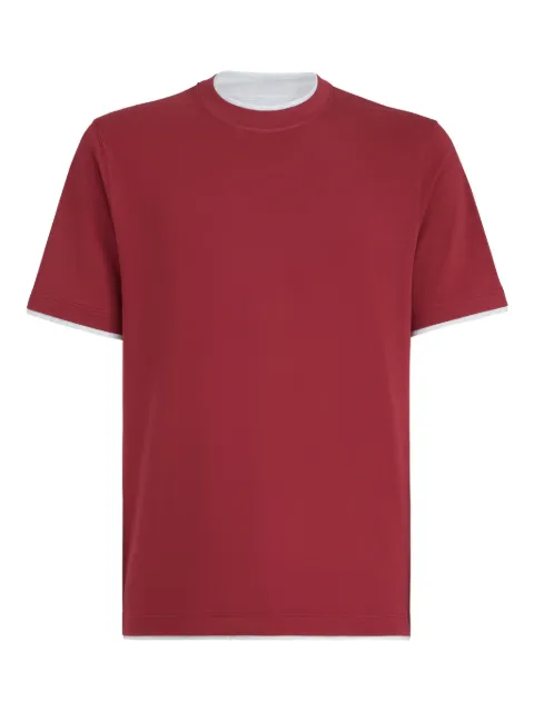 Brunello Cucinelli crew-neck faux-layering T-shirt