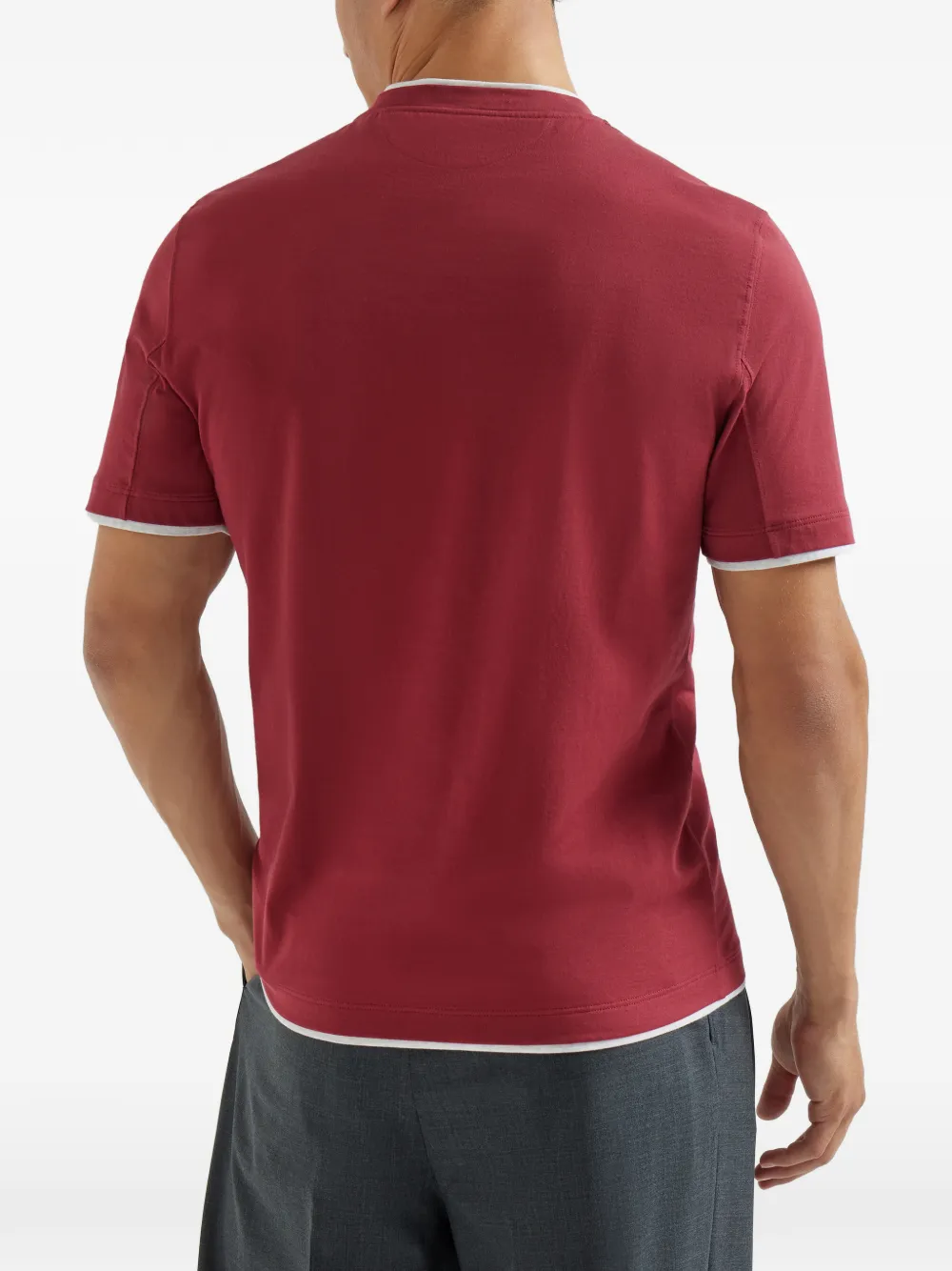 Crew-Neck Faux-Layering T-Shirt