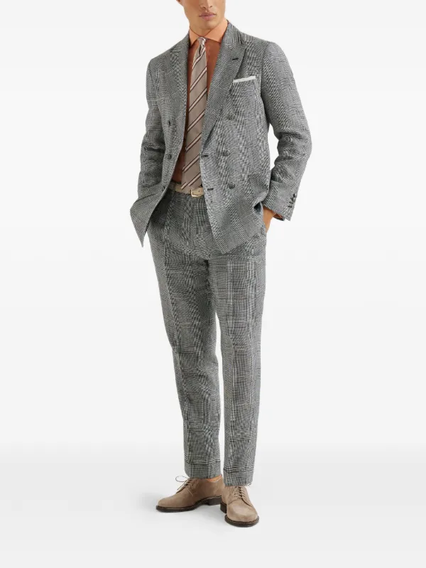 brunello cucinelli dress shirts BRUNELLO CUCINELLI Linen Chalk Stripe Shirt