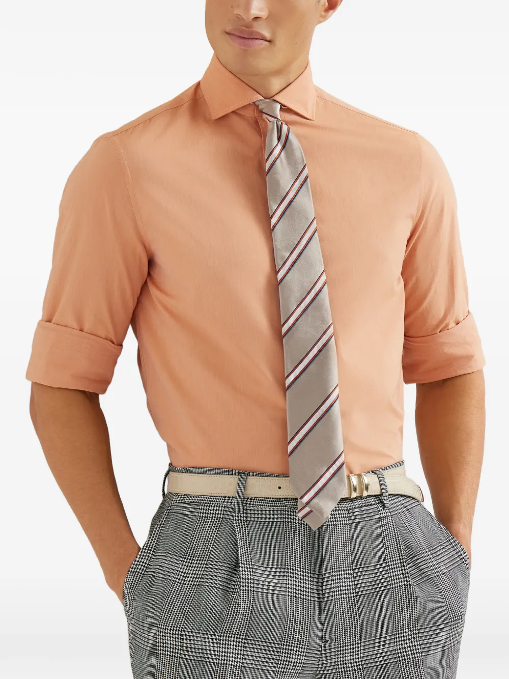 Brunello Cucinelli Button-up overhemd Oranje