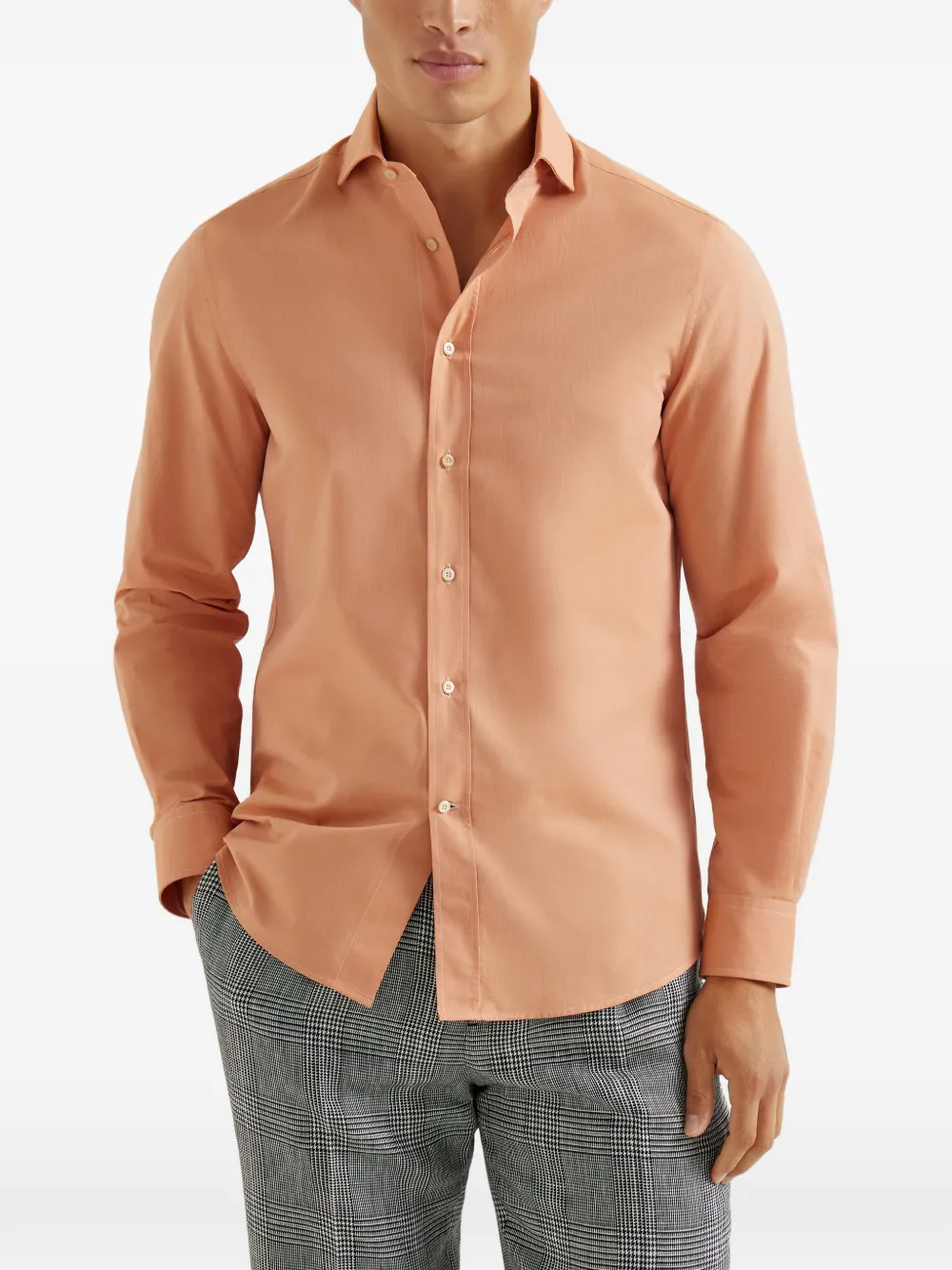Brunello Cucinelli Button-up overhemd Oranje