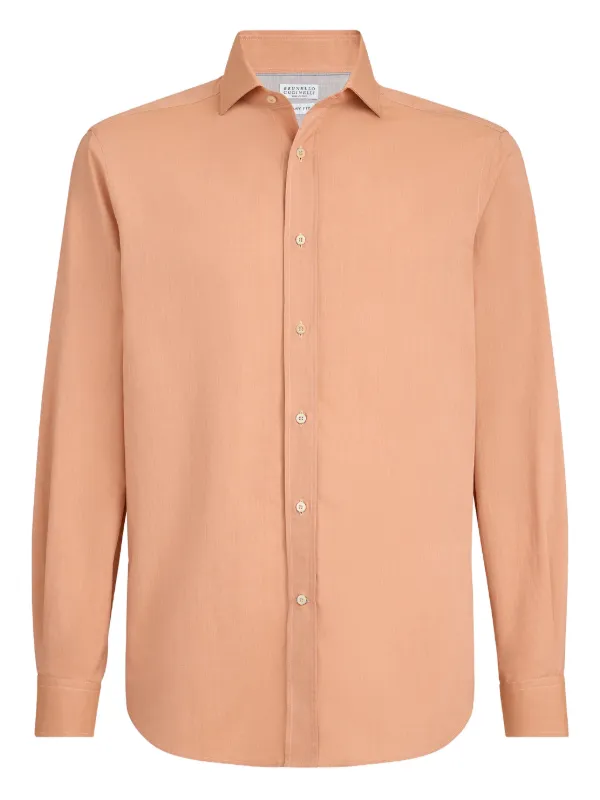 brunello cucinelli dress shirt Pre Owned Light Blue Striped Shirt, Slim Fit MSRP $295 Every piece Brunello Cucinelli Leather Shirt -
