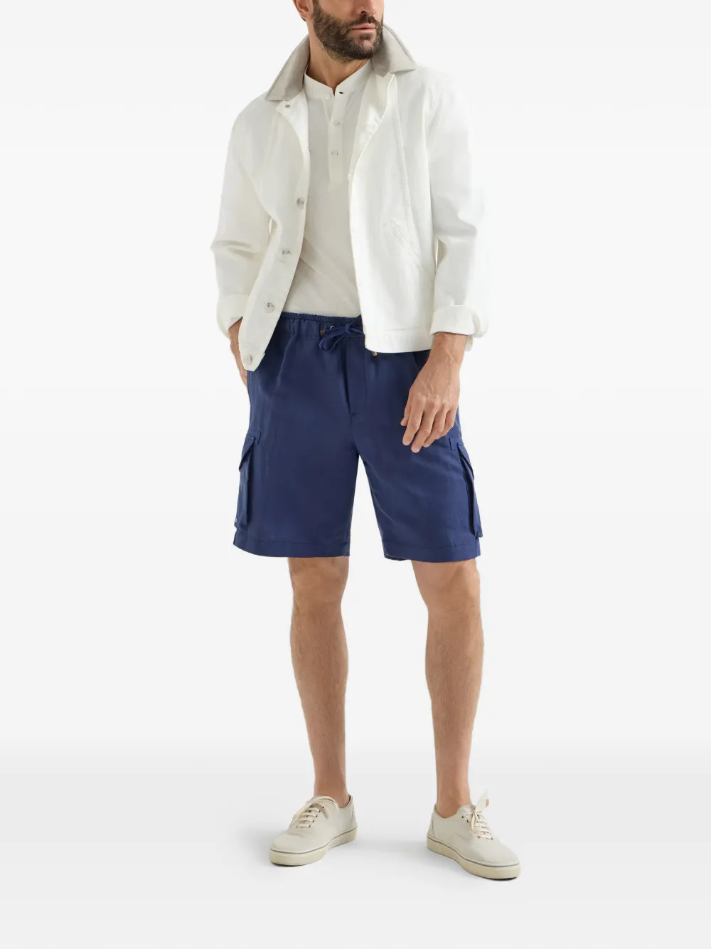 Brunello Cucinelli drawstring-fastening cargo-pockets shorts | Cargo Shorts | Image 2