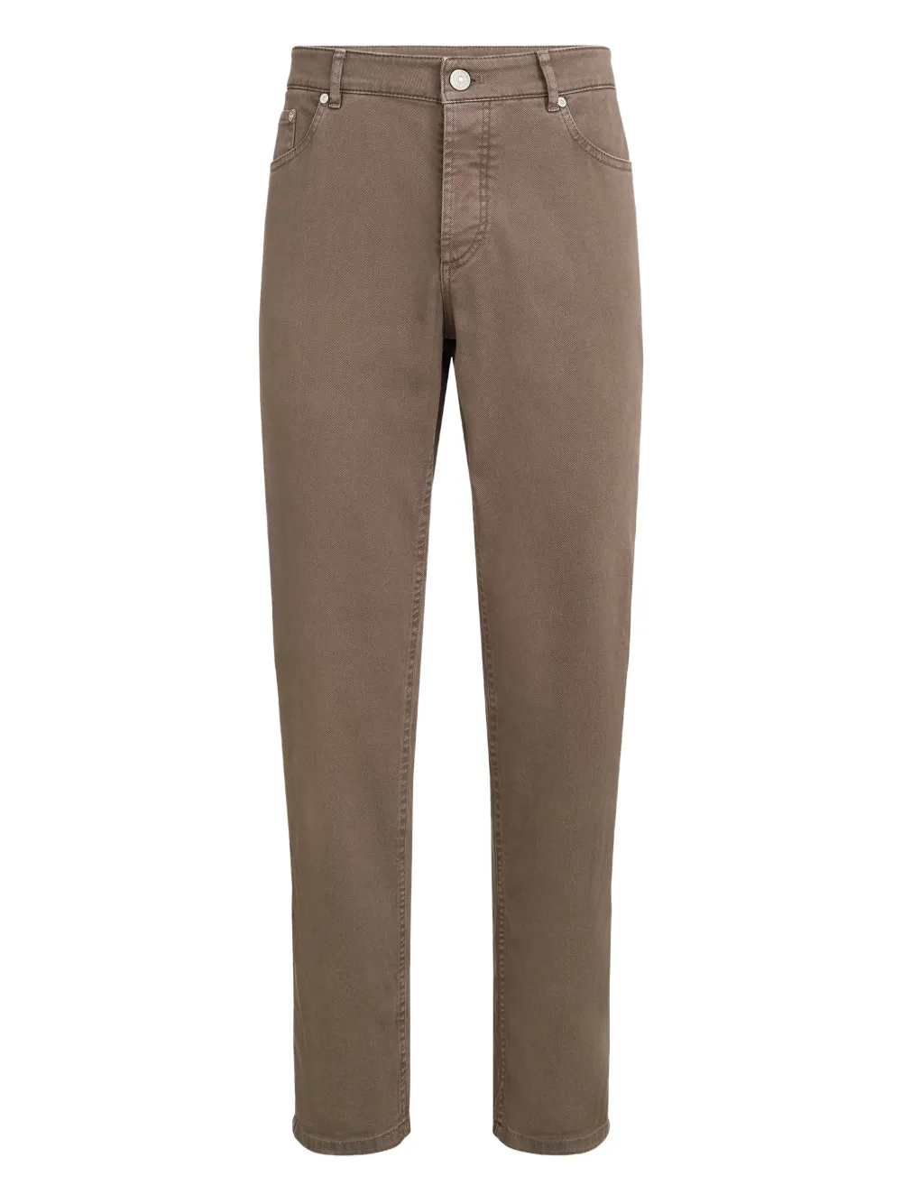 Brunello Cucinelli five-pocket button-fastening jeans | Brown | Image 1