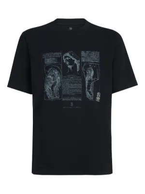 Brunello Cucinelli プリント Tシャツ | ブラック | FARFETCH JP