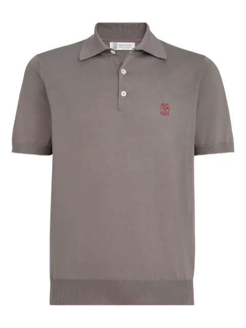 Brunello Cucinelli logo-embroidered polo shirt