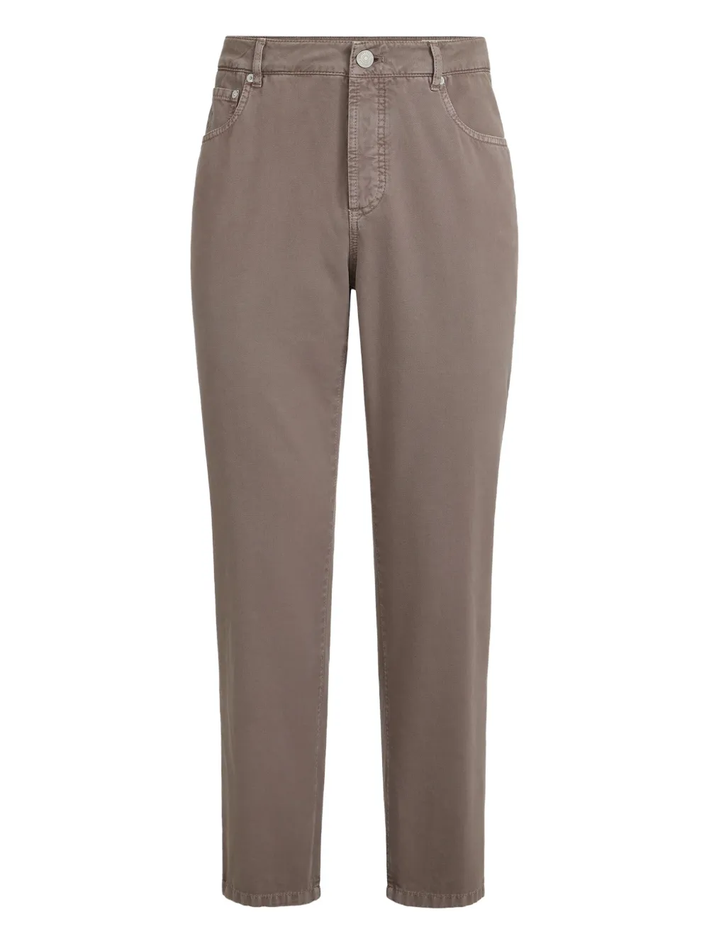 Brunello Cucinelli five-pocket button-fastening trousers | Brown | Image 1
