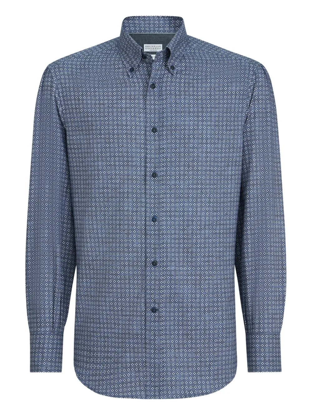 Brunello Cucinelli Camicia a fiori - Blu