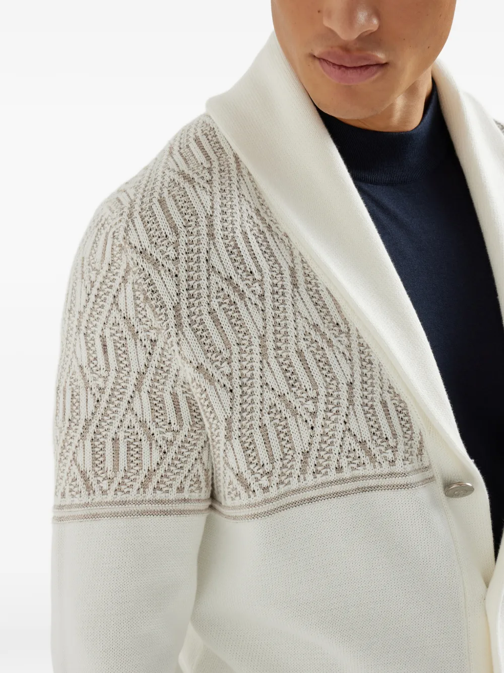 Cotton Jacquard Cardigan