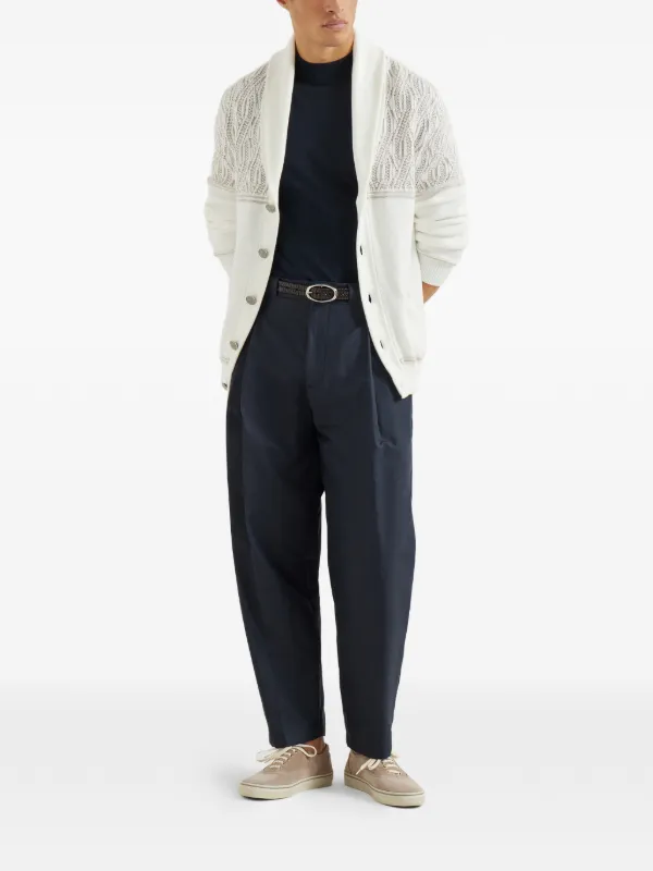 Brunello Cucinelli ジャカード カーディガン | ホワイト | FARFETCH JP