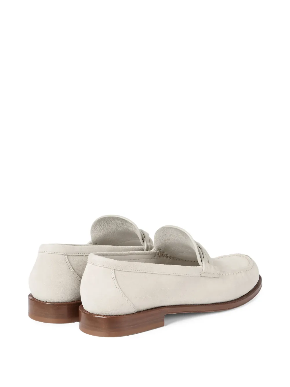 Brunello Cucinelli Loafers met suède detail Beige