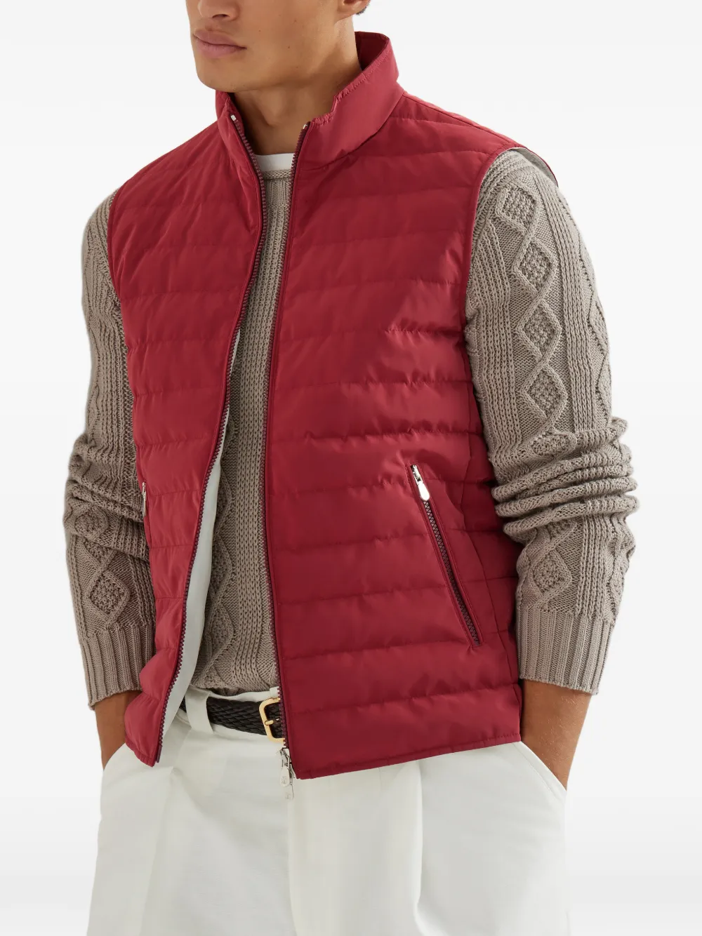 Brunello Cucinelli Bodywarmer Rood