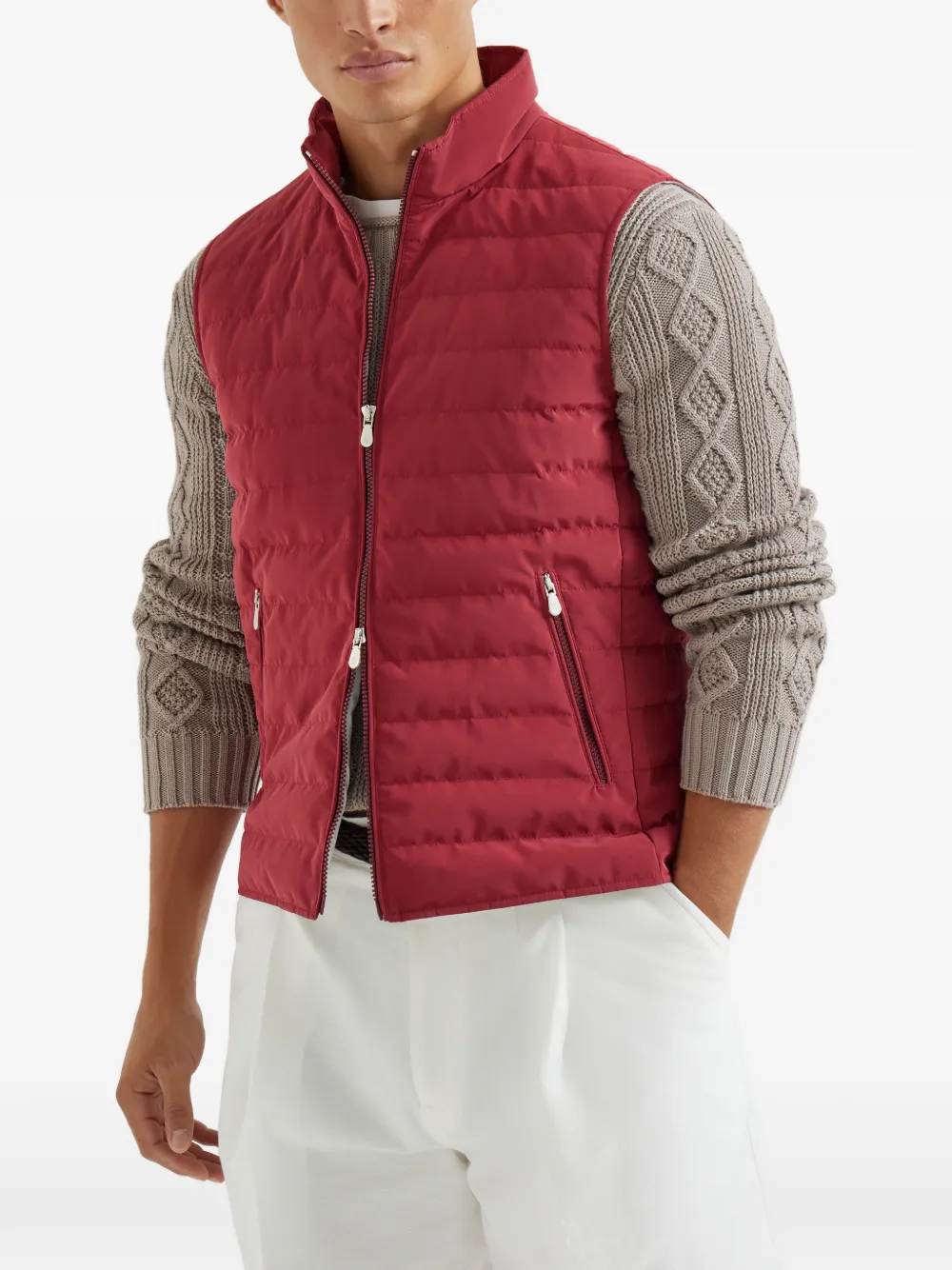 Brunello Cucinelli Bodywarmer Rood